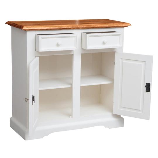 biela malovana masivna drevena pridelovaci nabytok stredomorsky komoda balaton shabby vidiecky dom renovacia chata kuchyna country vintage rustikalne stredomorsky provence provensalsky jedalen stary.jpg